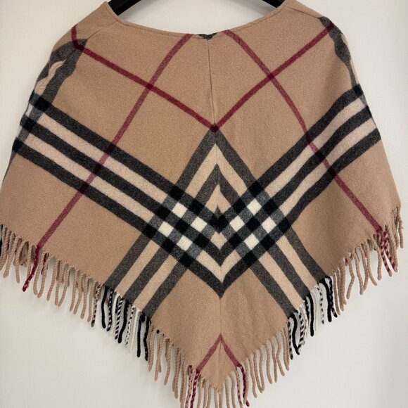 BURBERRY Classic Plaid Poncho - Picture 4 of 7